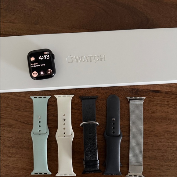 Apple Other - Apple Series 8 41 MM GPS + Cellular with Black, White, Silver, & Seafoam Bands